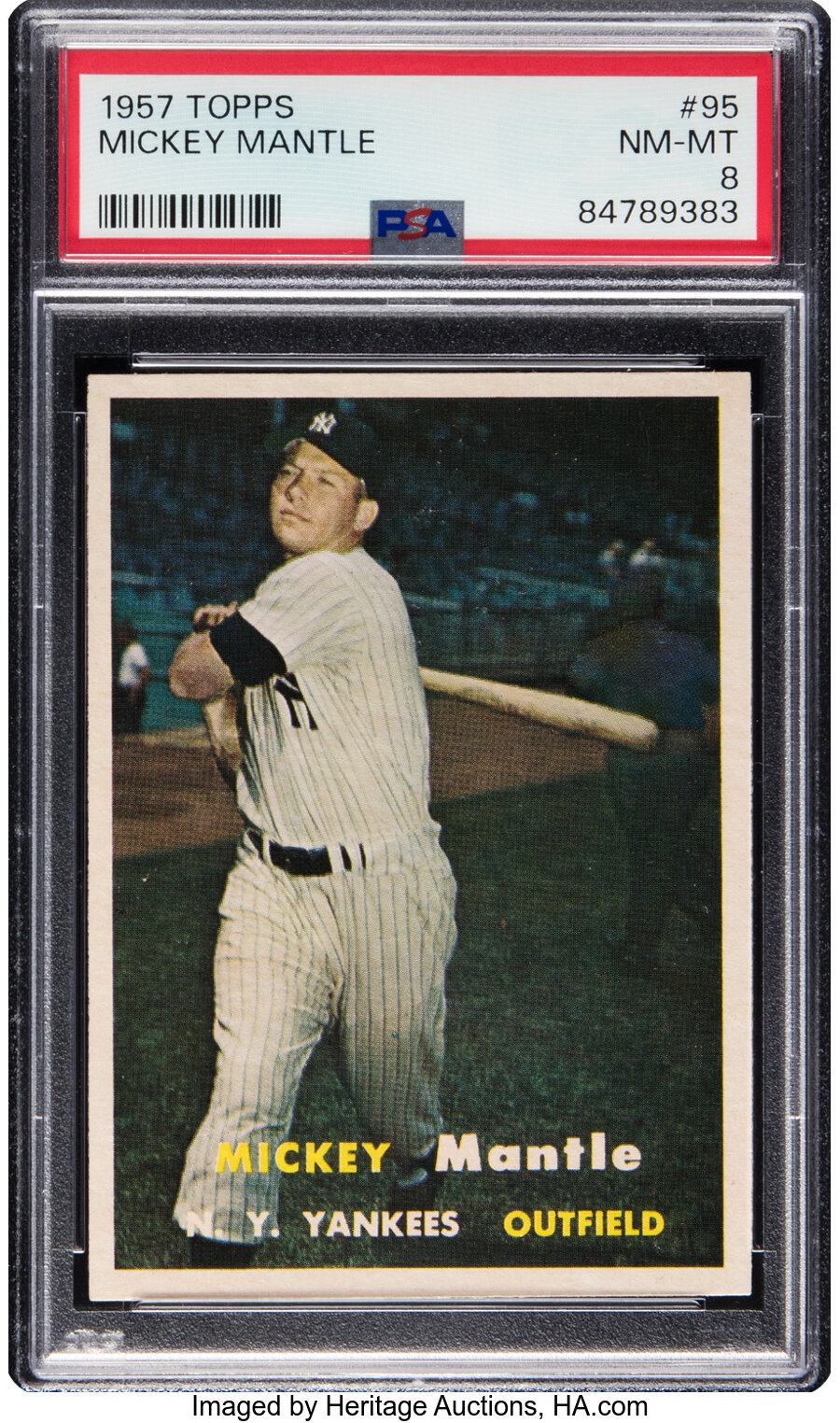 1957 Topps Mickey Mantle #95 PSA NM-MT 8