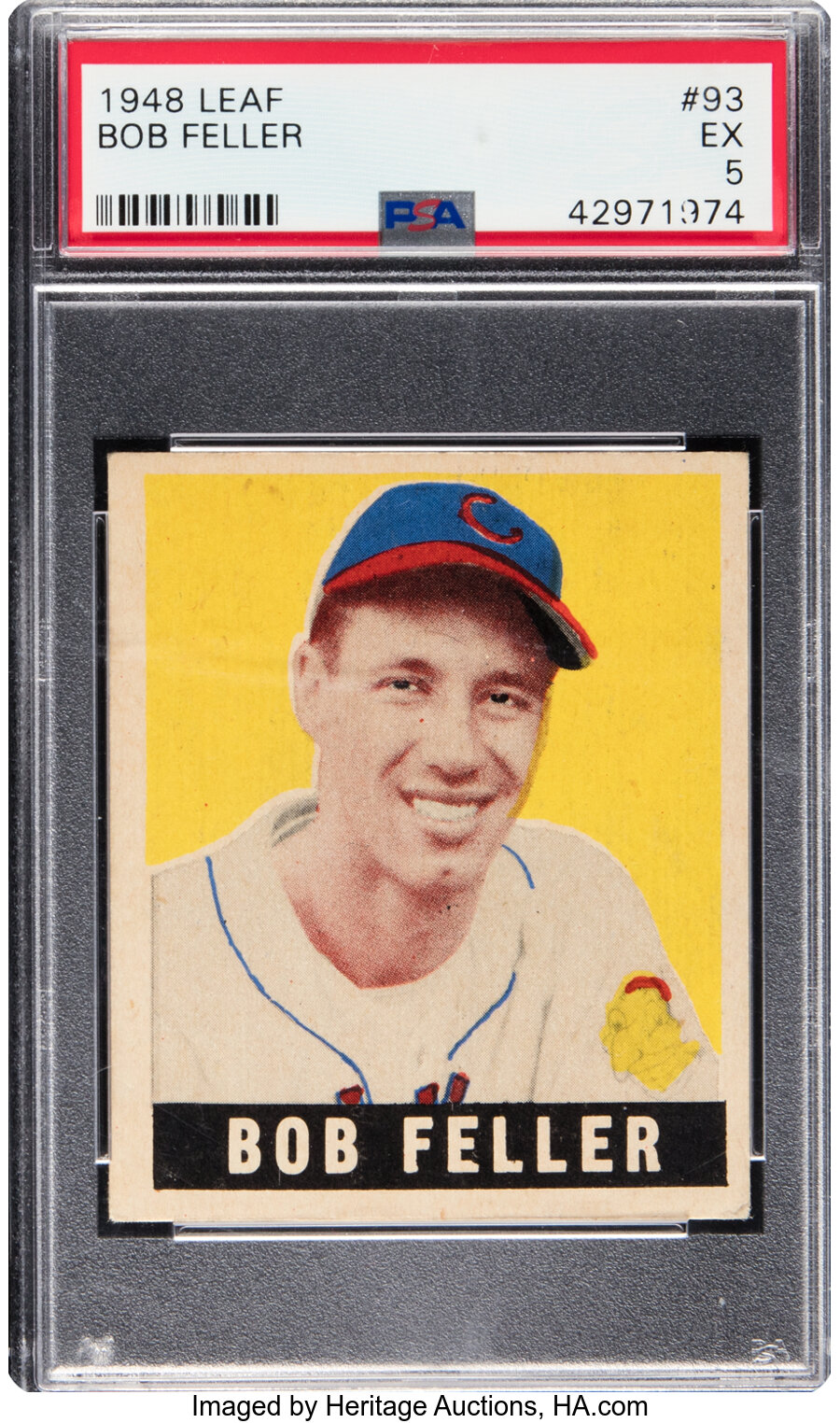 1948 Leaf Bob Feller #93 PSA EX 5