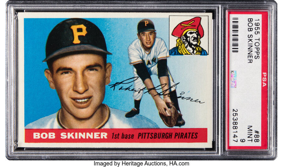 1955 Topps Bob Skinner #88 PSA Mint 9 - Only One Higher!