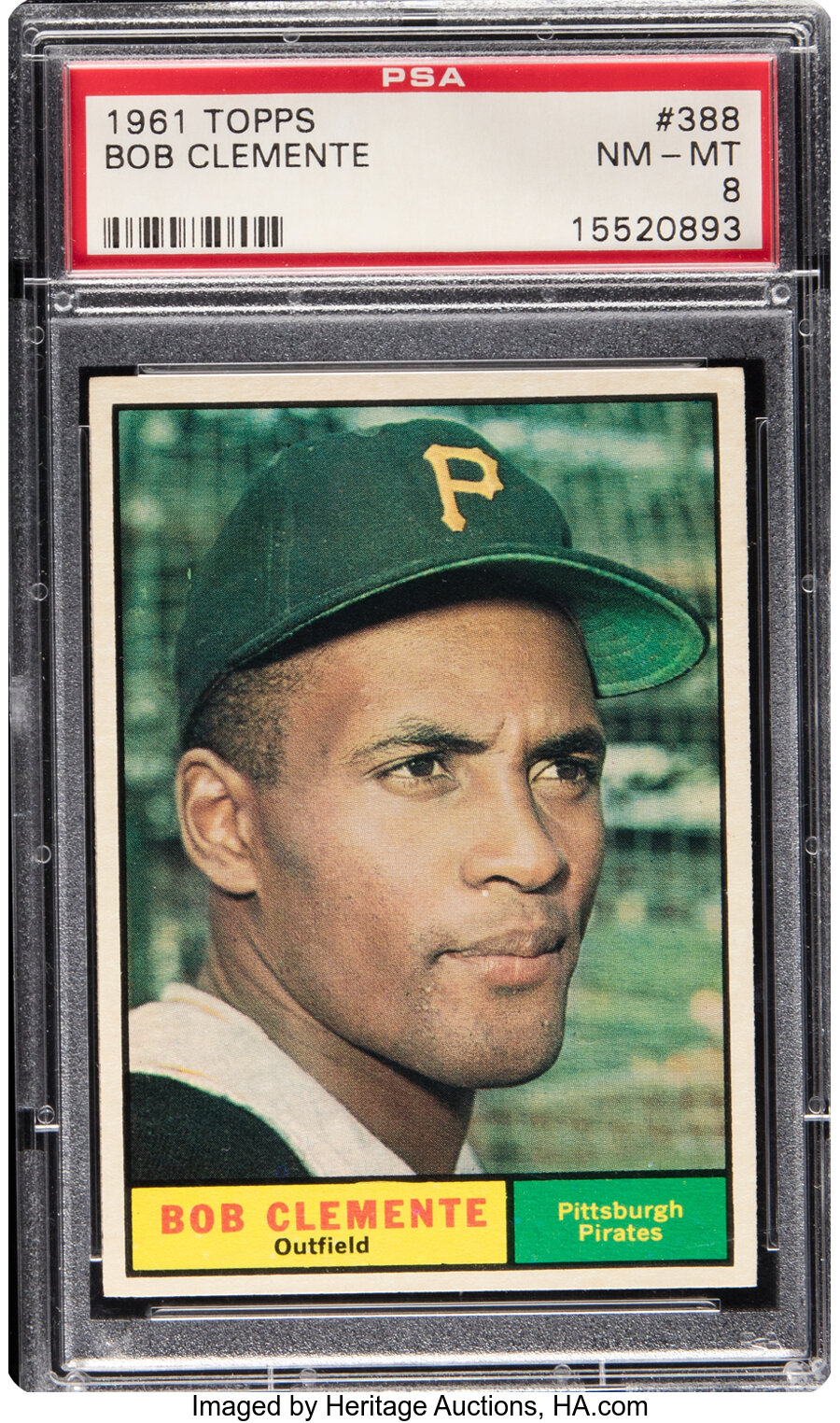 1961 Topps Roberto Clemente #388 PSA NM-MT 8