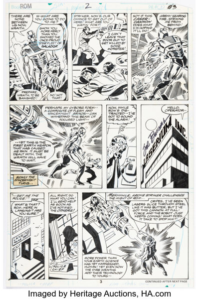 Original Comic Art:Story Page, Sal Buscema Rom #2 Story Page 3 Original Art (Marvel, 1980). ...
