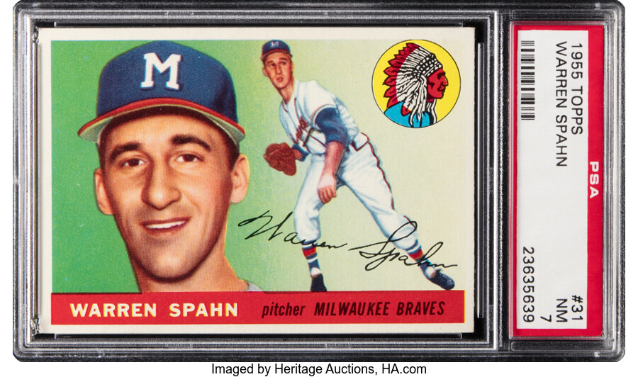 1955 Topps Warren Spahn #31 PSA NM 7