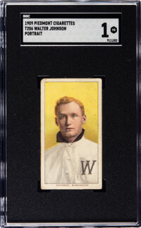 1909-11 T206 Piedmont 150 Walter Johnson (Portrait) SGC Poor 1