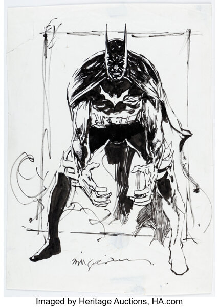 Original Comic Art:Sketches, Bill Sienkiewicz - Batman Sketch Original Art (undated)....