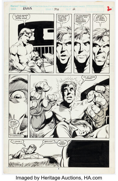 Original Comic Art:Story Page, Dale Keown and Bob McLeod The Incredible Hulk #376 Story Page 2 Original Art (Marvel, 1990)....