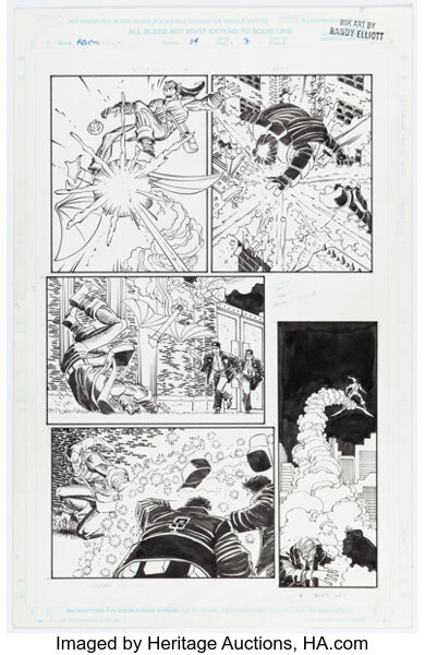 Original Comic Art:Story Page, John Romita Jr. and Randy Elliott The Amazing Spider-Man #24 Story Page 7 Original Art (Marv...