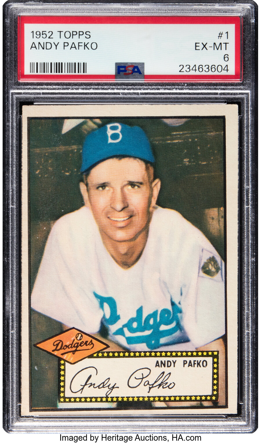 1952 Topps Andy Pafko #1 PSA EX/MT 6