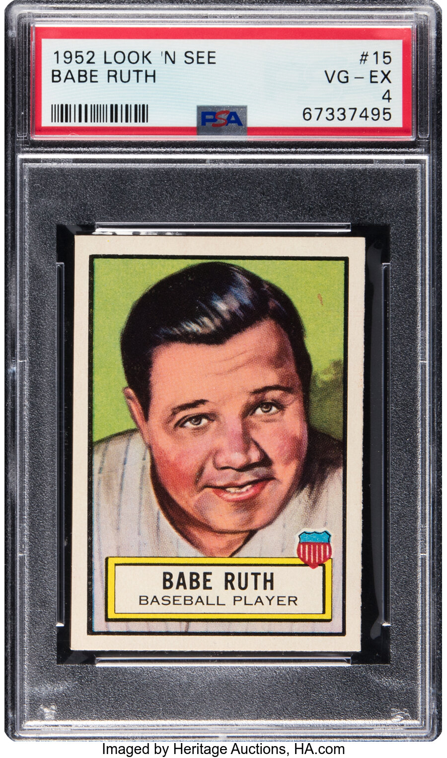 1952 Topps Look 'N See Babe Ruth #15 PSA VG-EX 4