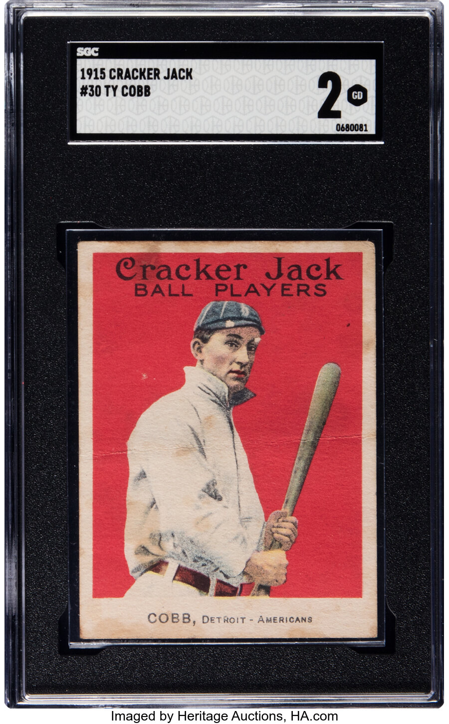 1915 Cracker Jack Ty Cobb #30 SGC Good 2