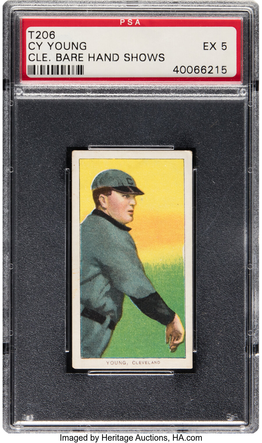 1909-11 T206 Piedmont 150 Cy Young (Bare Hand Shows) PSA EX 5