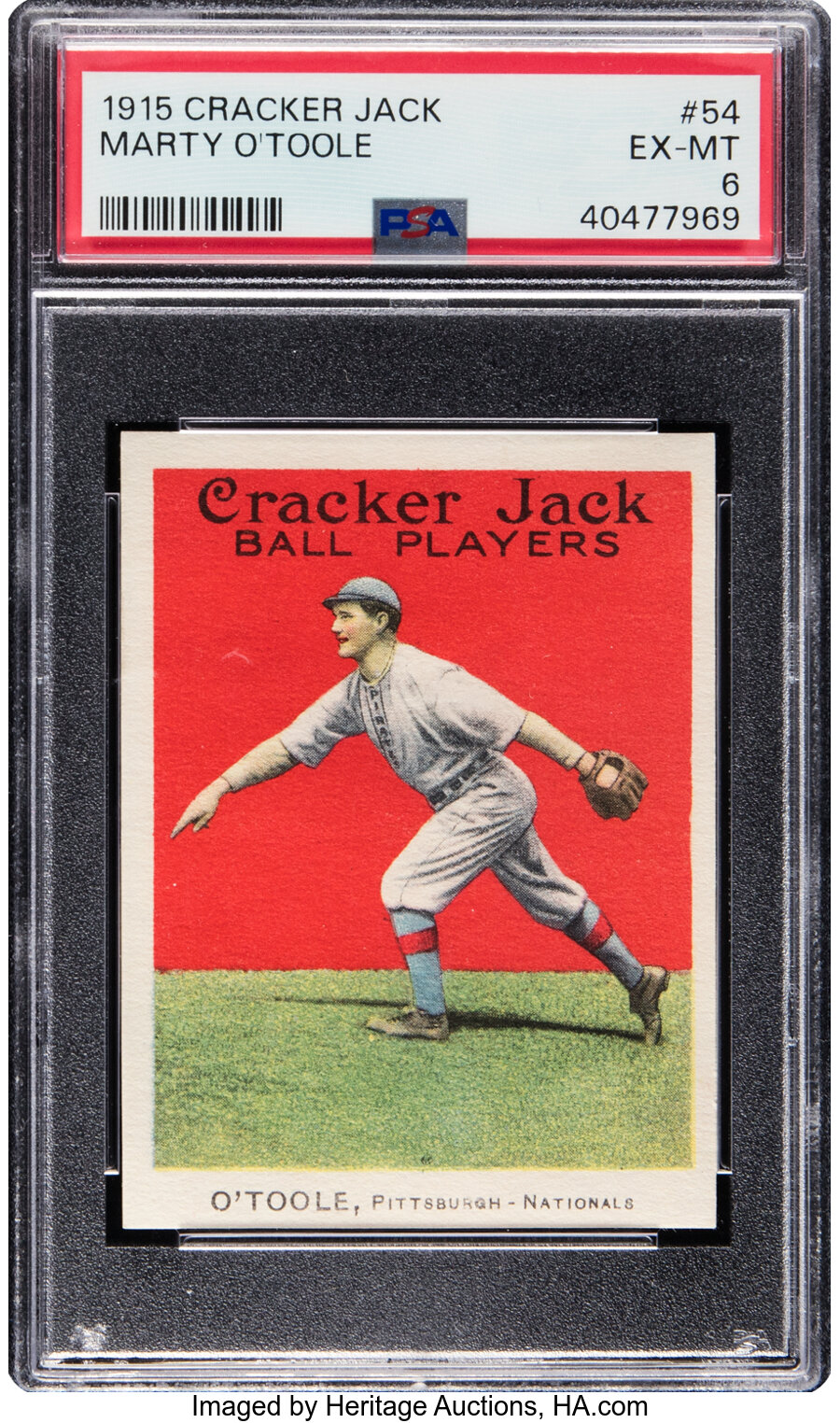 1915 Cracker Jack Marty O'Toole #54 PSA EX/MT 6
