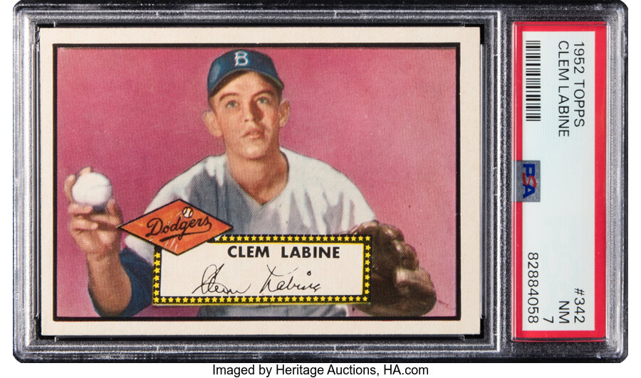 1952 Topps Clem Labine #342 PSA NM 7
