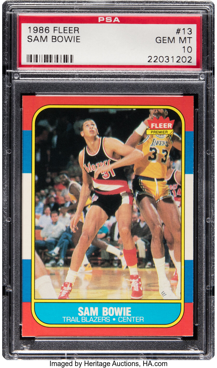 1986 Fleer Sam Bowie #13 PSA Gem Mint 10