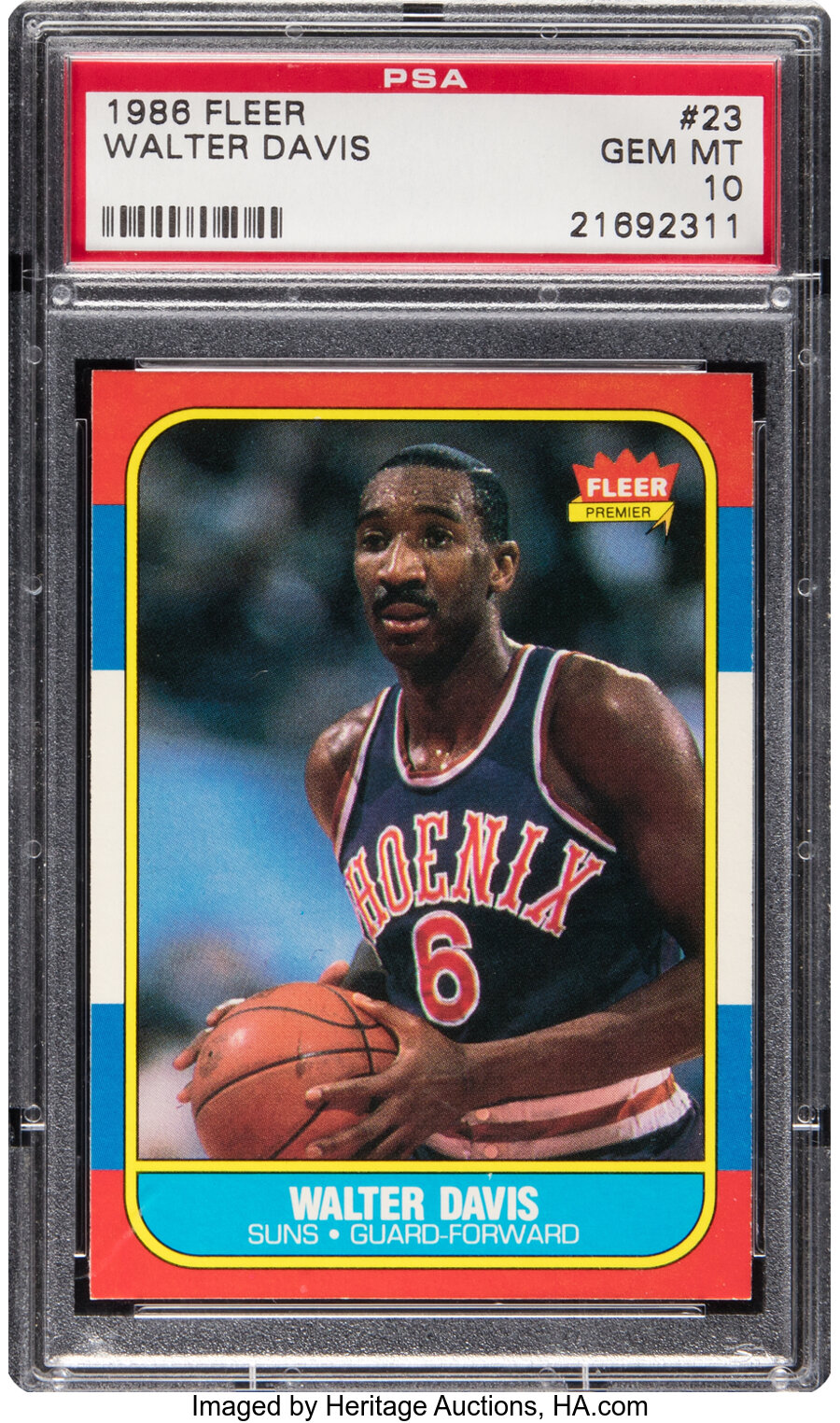 1986 Fleer Walter Davis #23 PSA Gem Mint 10