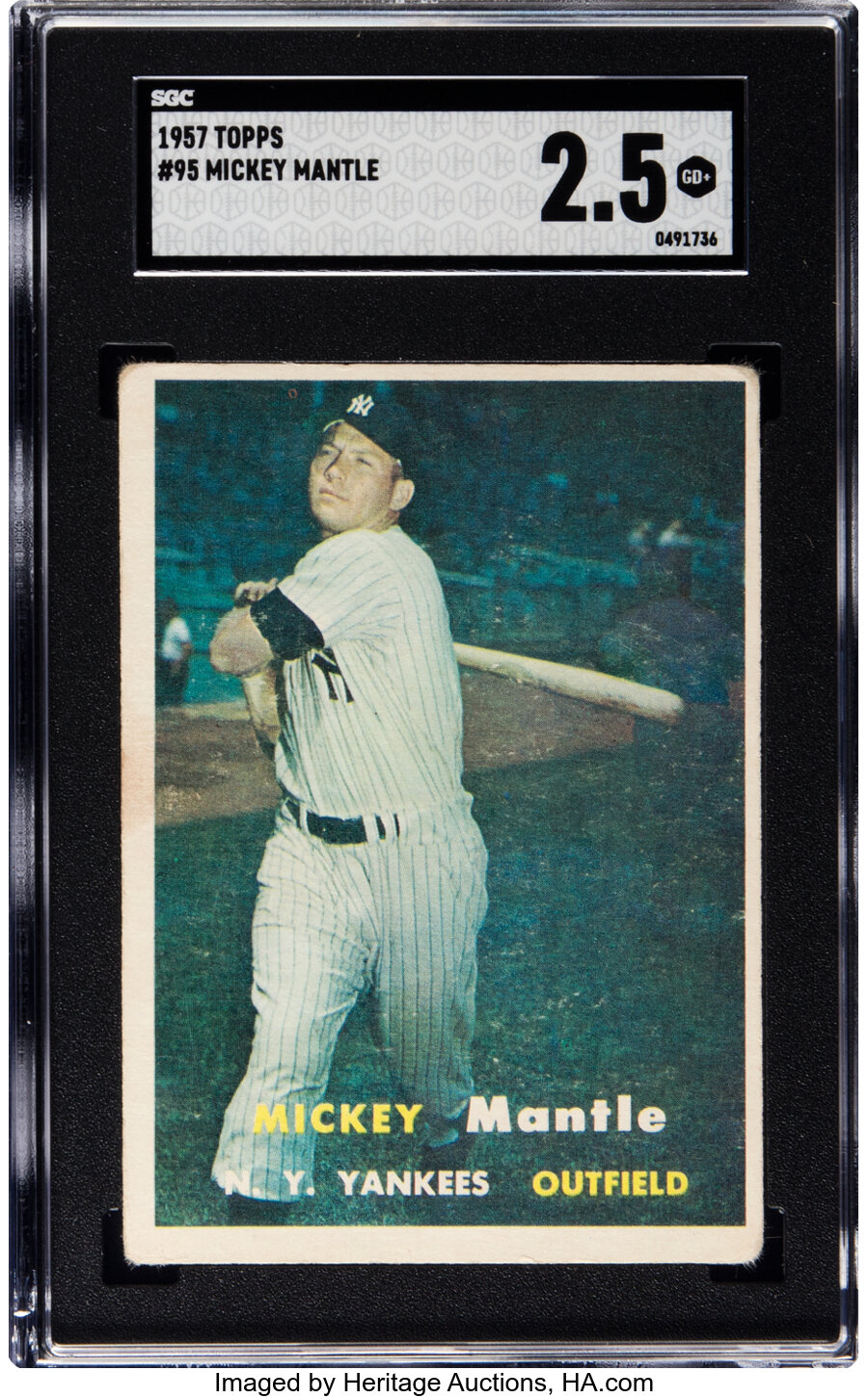 1957 Topps Mickey Mantle #95 SGC Good+ 2.5