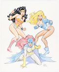 Dave Hoover - DC Heroines Illustration Original Art (undated) Comic Art