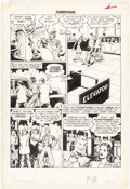 John Sikela (as Joe Shuster) and Dick Ayers Funnyman #4 Story Page 7 and Special Comic Art