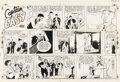 Leslie Turner Captain Easy Sunday Comic Strip Original Art dated 3-1-53 (NEA, 19 Comic Art