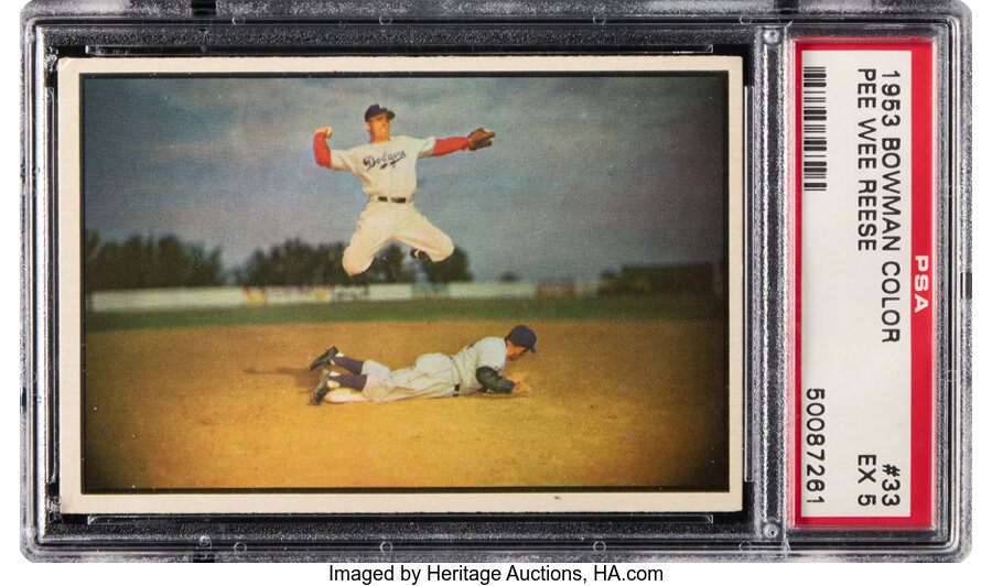 1953 Bowman Color Pee Wee Reese #33 PSA EX 5