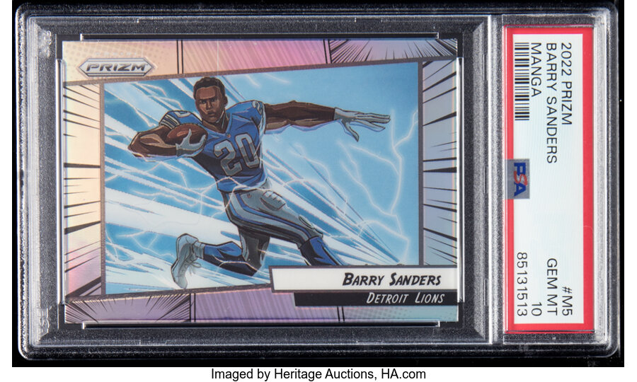 2022 Panini Prizm Manga Barry Sanders #M5 PSA Gem Mint 10