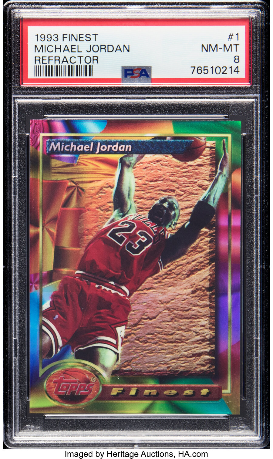 1993 Topps Finest Michael Jordan (Refractor) #1 PSA NM-MT 8