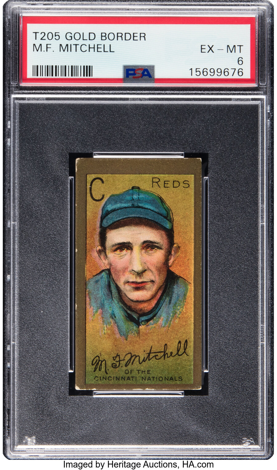 1911 T205 Sweet Caporal Mike Mitchell PSA EX/MT 6