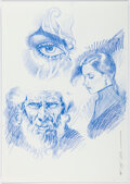 Brian Stelfreeze - Blue Pencil Study Illustrations Original Art (undated) Comic Art