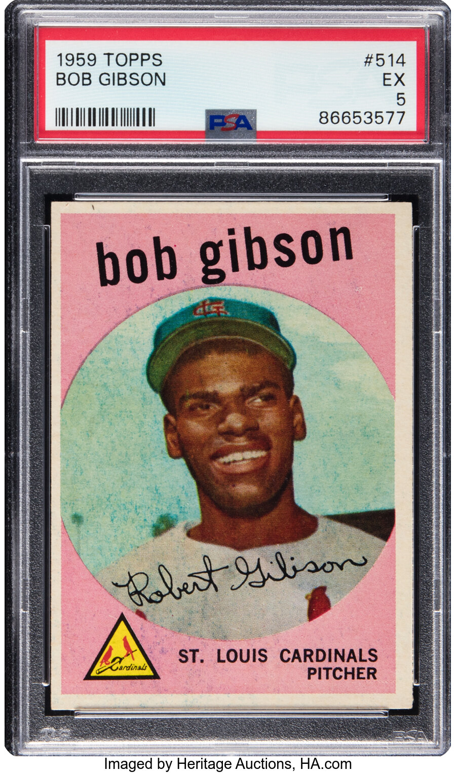 1959 Topps Bob Gibson #514 PSA EX 5
