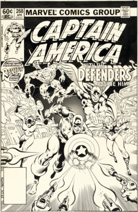 Mike Zeck and John Beatty Captain America #268 Cover Original Art (Marvel, 1982)