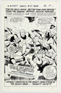 Paul Reinman Mighty Comics #47 Shield/Hangman House Ad Illustration Original Art Comic Art
