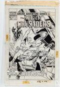 Rich Buckler and Chic Stone Mighty Crusaders #10 Cover Original Art (Archie, 198 Comic Art