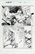 Pascual Ferry and Al Milgrom The Savage Hulk Story Page 2 Original Art (Marvel,  Comic Art