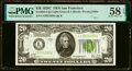Fr. 2053-L $20 1928C Light Green Seal Federal Reserve Note. PMG Choice About Unc 58 EPQ
