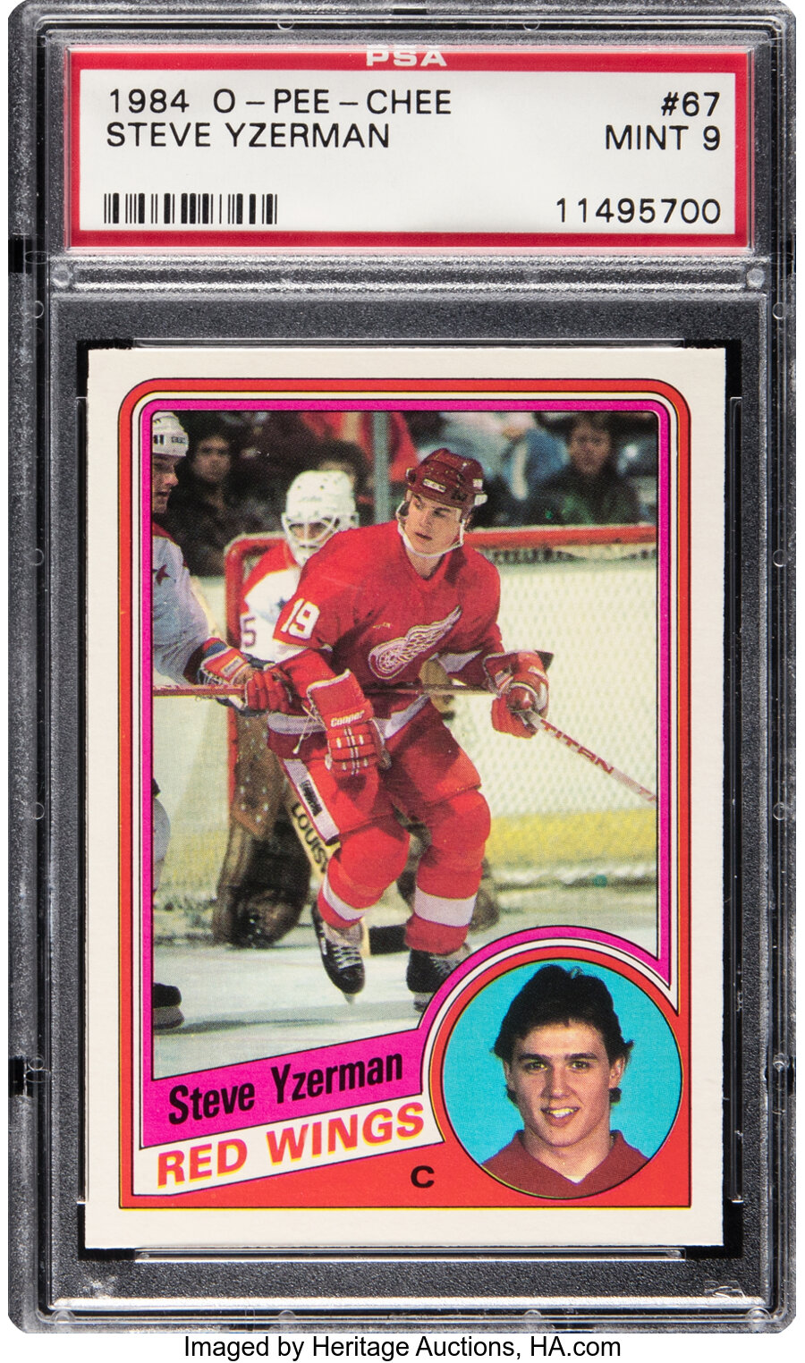 1984 O-Pee-Chee Steve Yzerman #67 PSA Mint 9