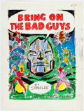 John Romita Sr. Bring on the Bad Guys Preliminary Cover Sketch Original Art (197 Comic Art