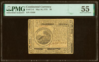 Continental Currency May 10, 1775 $6 PMG About Uncirculated 55