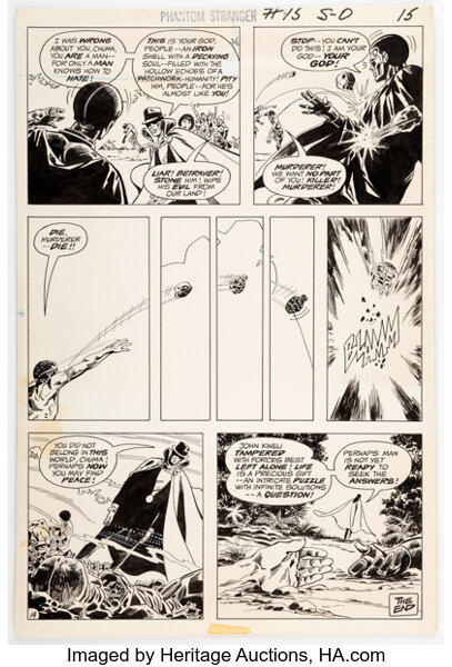 Original Comic Art:Panel Pages, Jim Aparo Phantom Stranger #15 Story Page 14 Original Art(DC, 1971)....