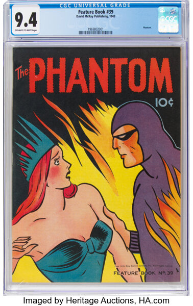 Golden Age (1938-1955):Superhero, Feature Books #39 The Phantom (David McKay Publications, 1943) CGCNM 9.4 Off-white to white pages....