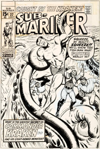 Sal Buscema and Mike Esposito Sub-Mariner #27 Cover Original Art (Marvel, 1970)