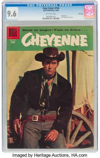 Silver Age (1956-1969):Western, Four Color #734 Cheyenne - File Copy (Dell, 1956) CGC NM+ 9.6 Off-white pages....