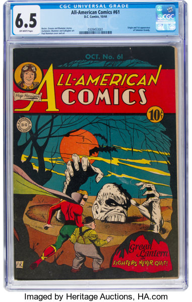 Golden Age (1938-1955):Superhero, All-American Comics #61 (DC, 1944) CGC FN+ 6.5 Off-white pages....