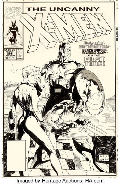 Original Comic Art:Covers, Jim Lee and Scott Williams Uncanny X-Men