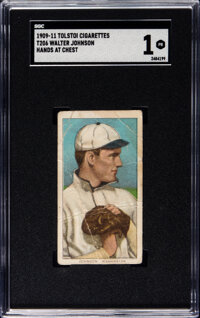 1909-11 T206 Tolstoi Walter Johnson (Hands at Chest) SGC Poor 1