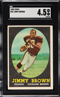 1958 Topps Jim Brown Rookie #58 SGC VG-EX+ 4.5