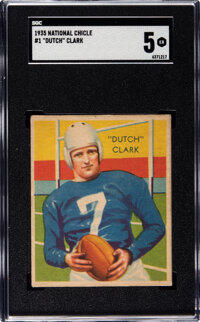 1935 National Chicle Dutch Clark #1 SGC EX 5