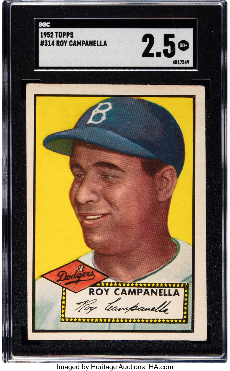 1952 Topps Roy Campanella #314 SGC Good+ 2.5