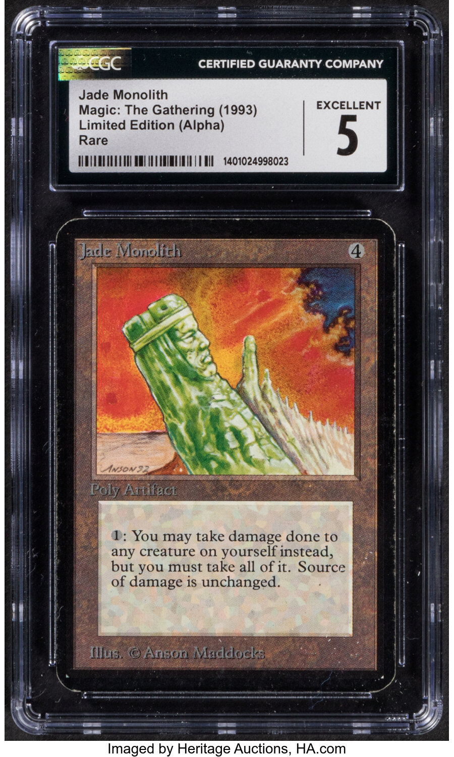 Magic: The Gathering Jade Monolith Limited Edition (Alpha) CGC Trading Card Game Excellent 5 (Wizards of the Coast, 1993) Rare