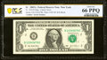 Ascending Ladder 12345678 Fr. 1930-B $1 2003A Federal Reserve Note. PCGS Banknote Gem Unc 66 PPQ