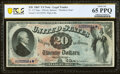 Fr. 127 $20 1869 Legal Tender PCGS Banknote Gem Unc 65 PPQ