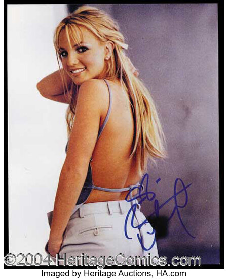 Britney Spears 8 X 10 Photo Display Autograph on Glossy Photo Paper